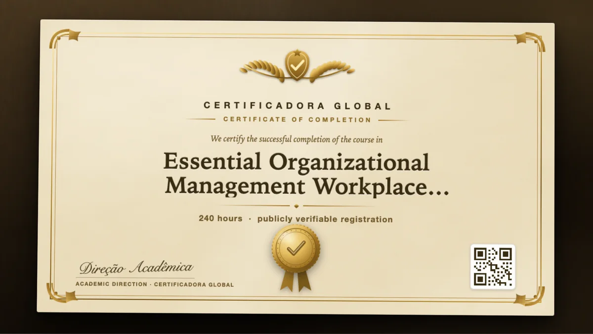 Cover of the Essential Organizational Management Workplace Environment course