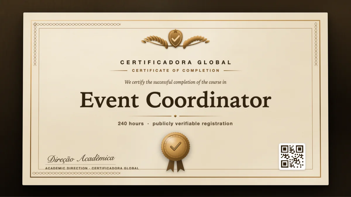 Cover of the Event Coordinator course