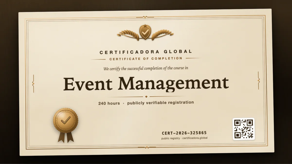 Cover of the Event Management course