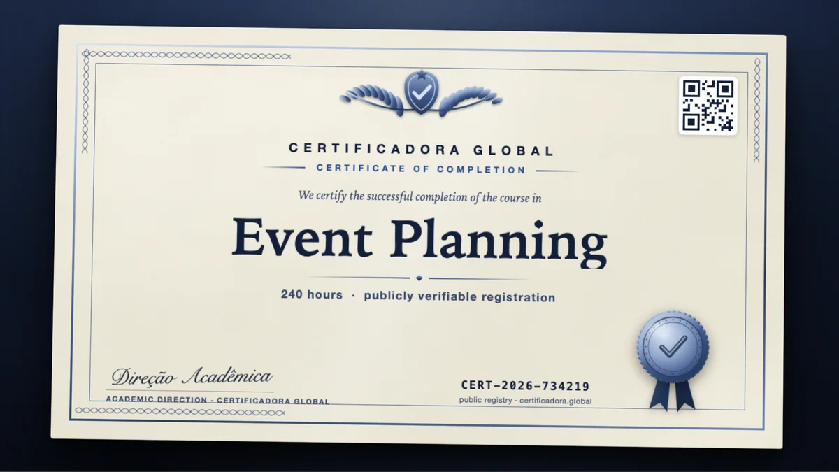 Cover of the Event Planning course