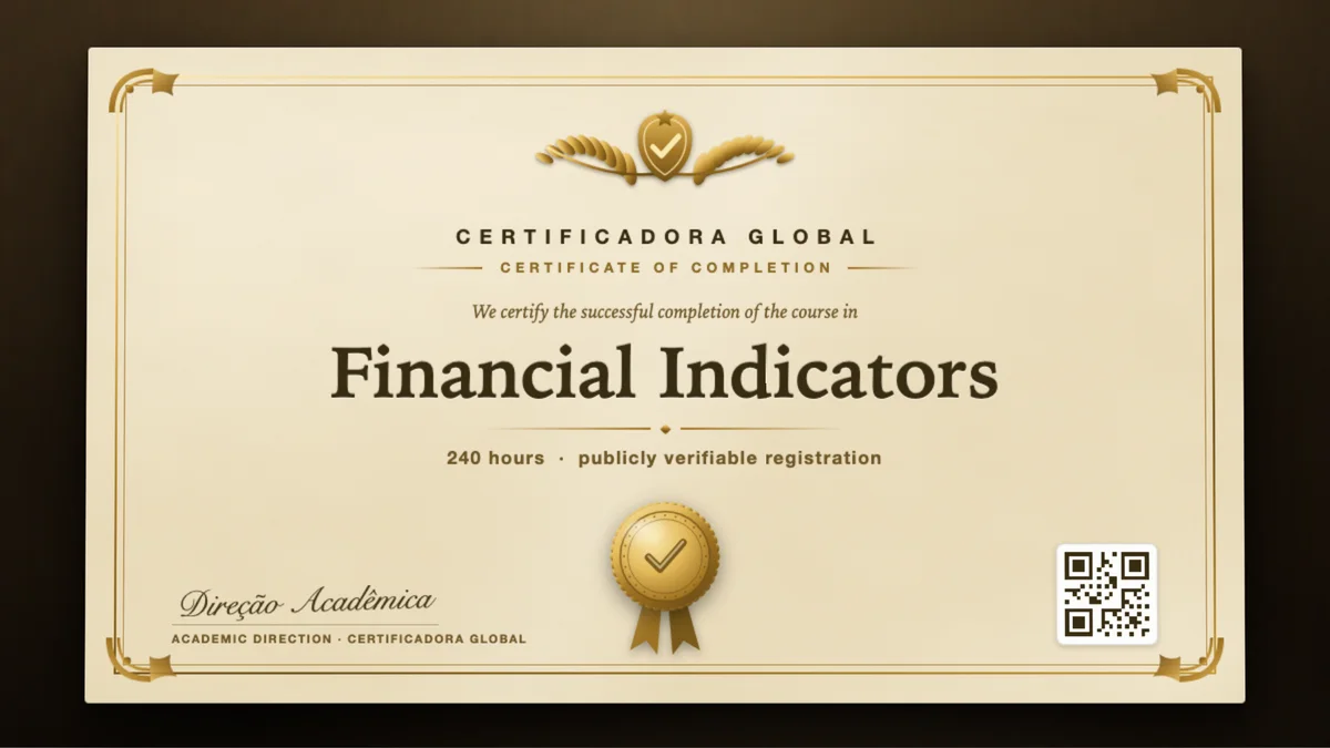 Cover of the Financial Indicators course