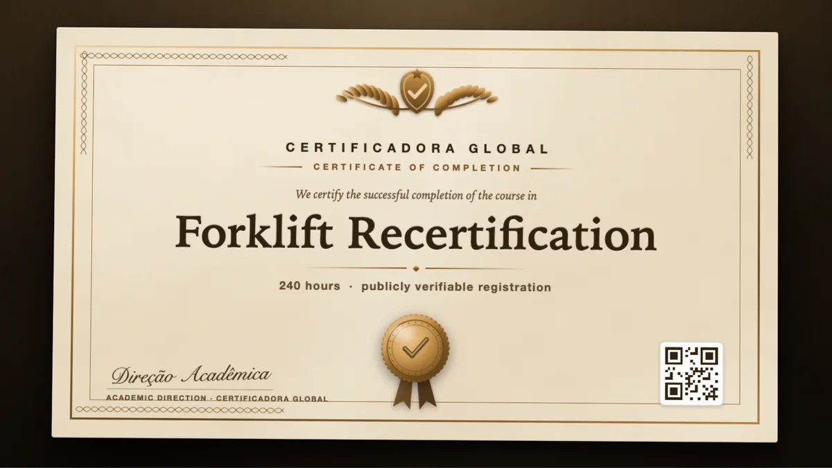 Cover of the Forklift Recertification course