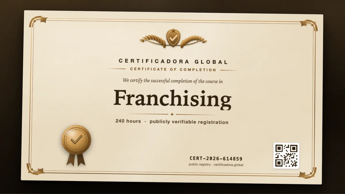 Cover of the Franchising course