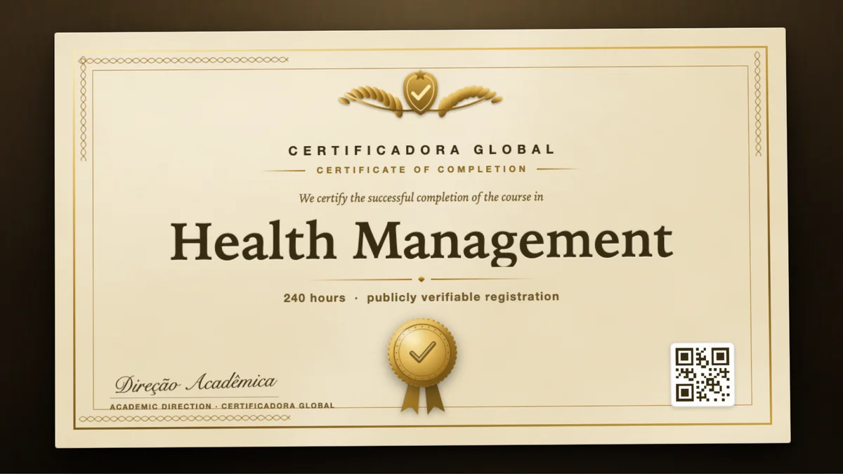 Cover of the Health Management course