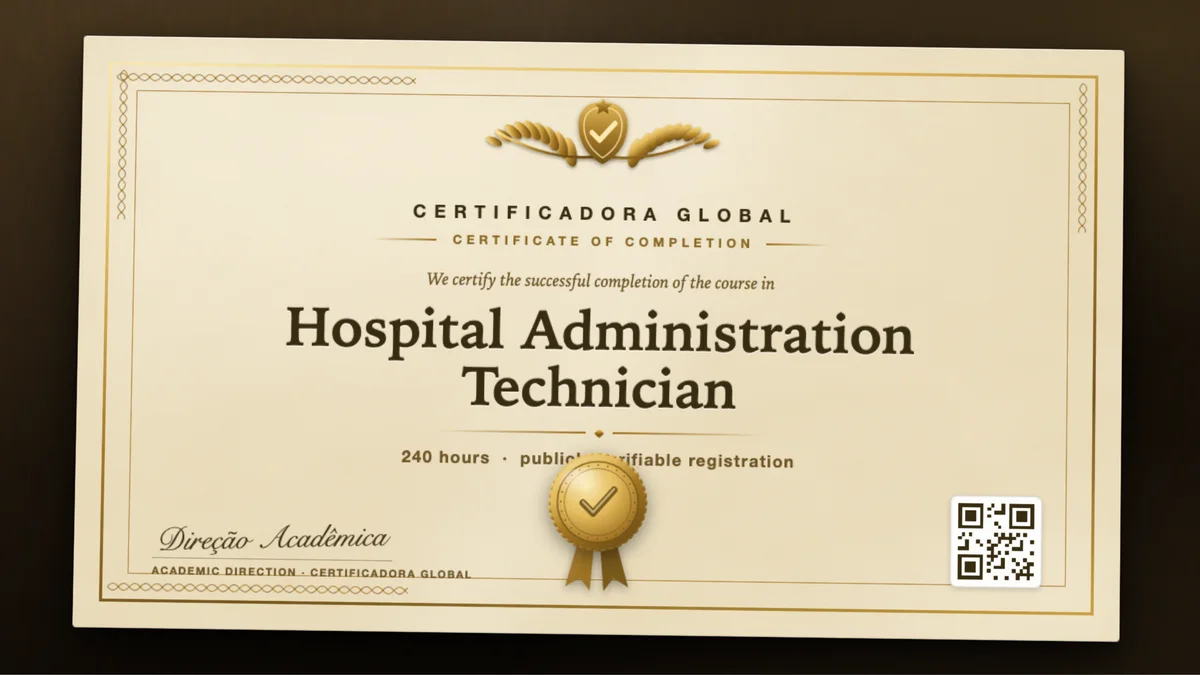 Cover of the Hospital Administration Technician course