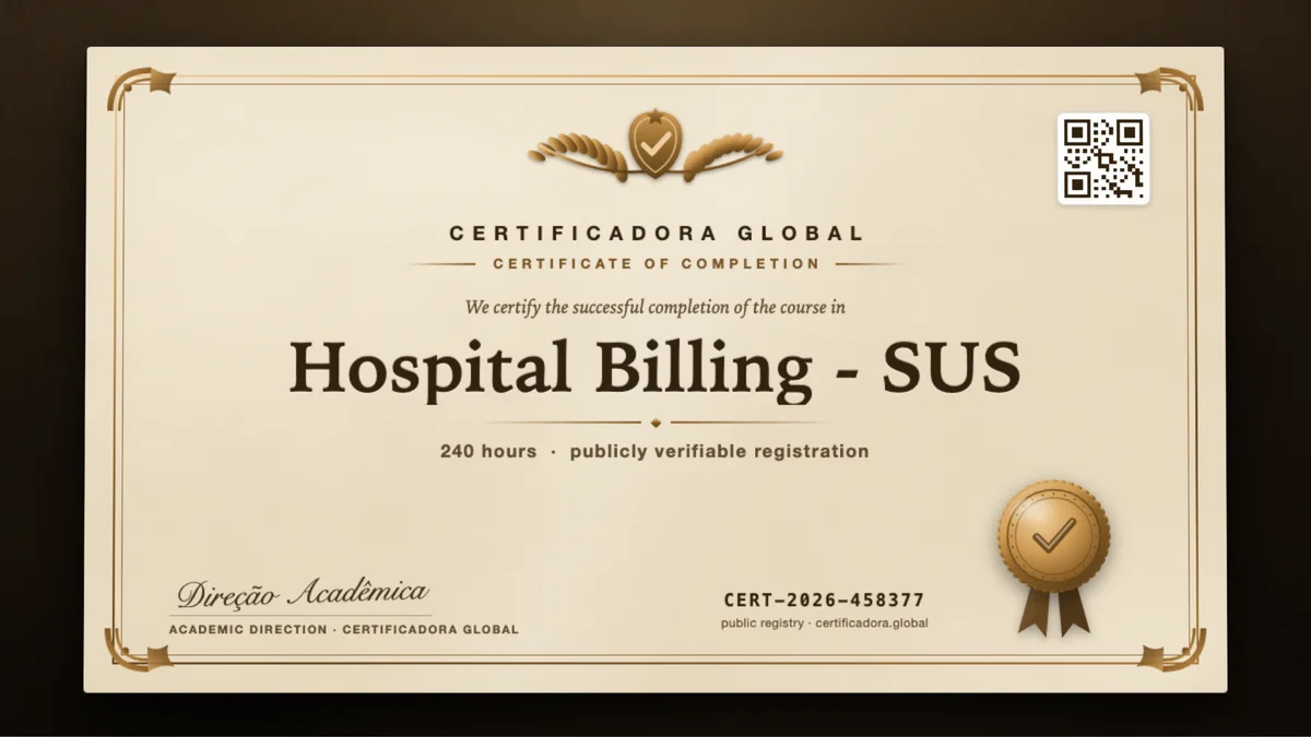 Cover of the Hospital Billing - SUS course