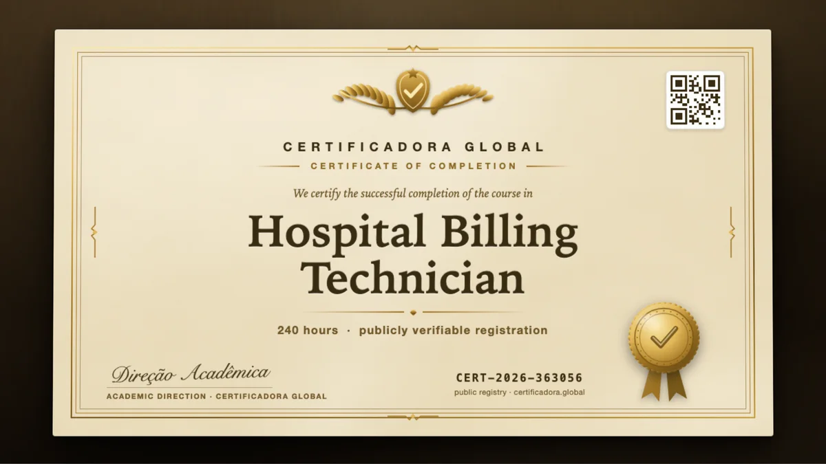 Cover of the Hospital Billing Technician course