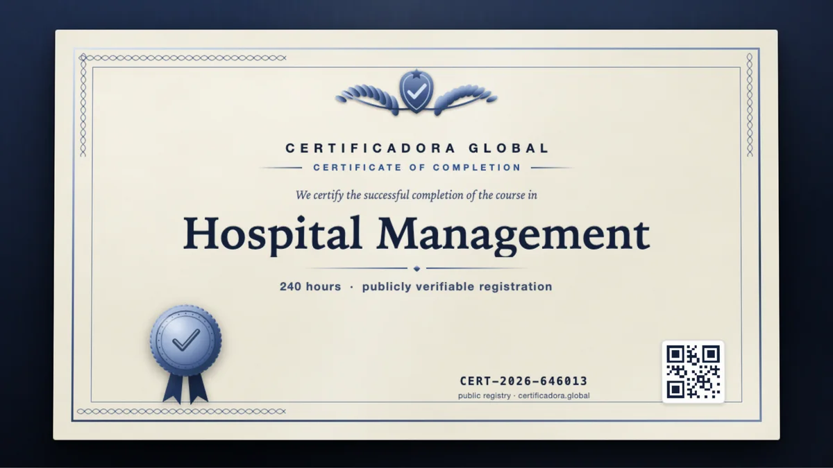 Cover of the Hospital Management course