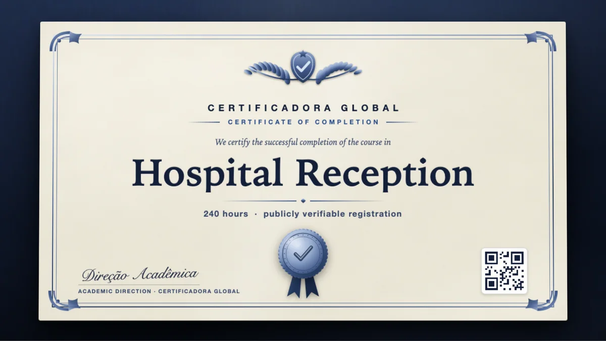Cover of the Hospital Reception course