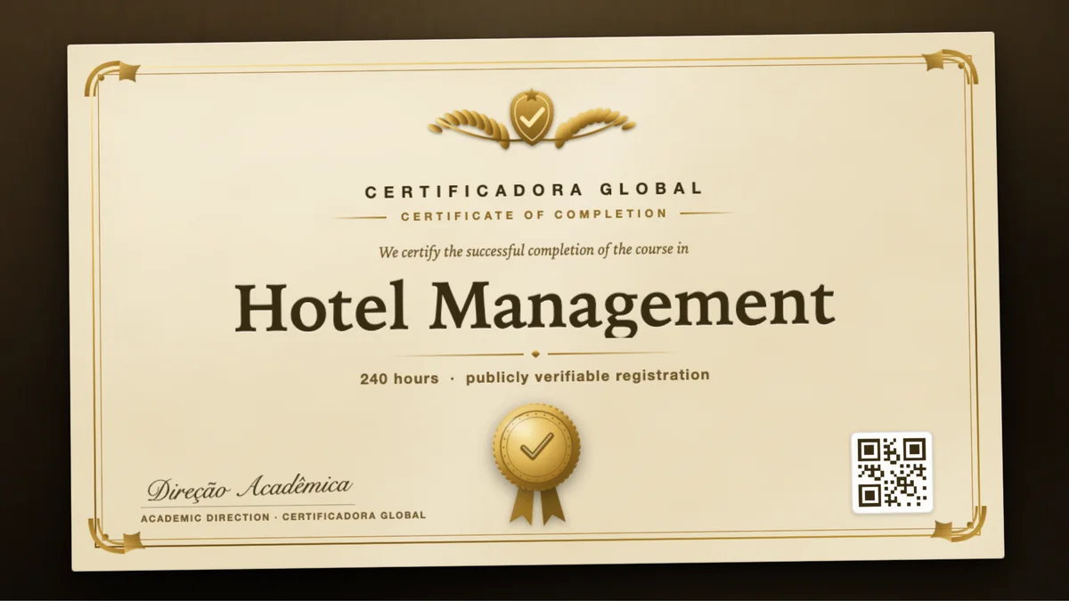 Cover of the Hotel Management course