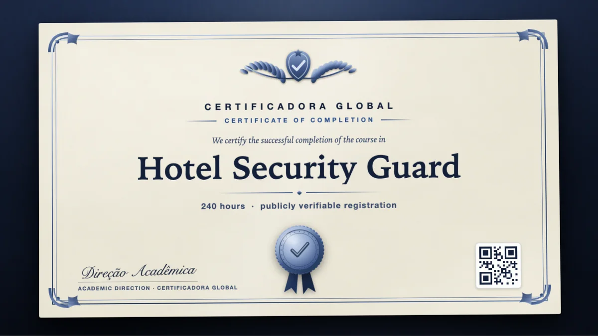 Cover of the Hotel Security Guard course