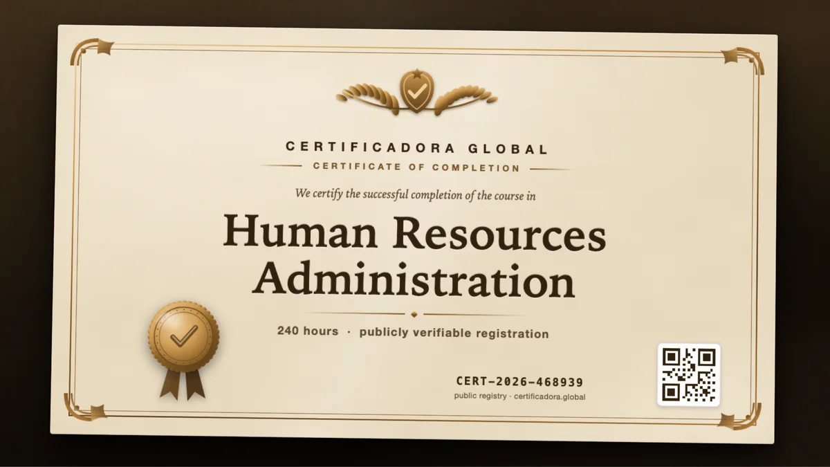 Cover of the Human Resources Administration course