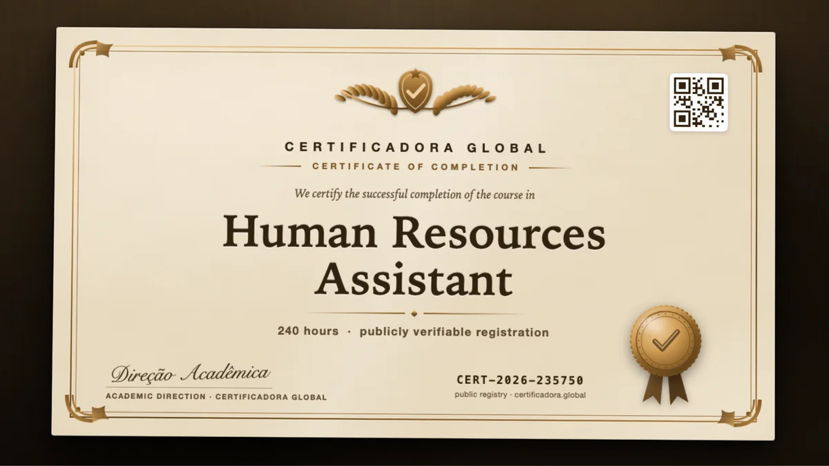 Cover of the Human Resources Assistant course