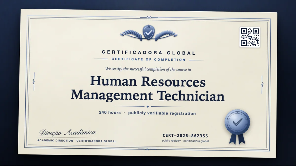 Cover of the Human Resources Management Technician course