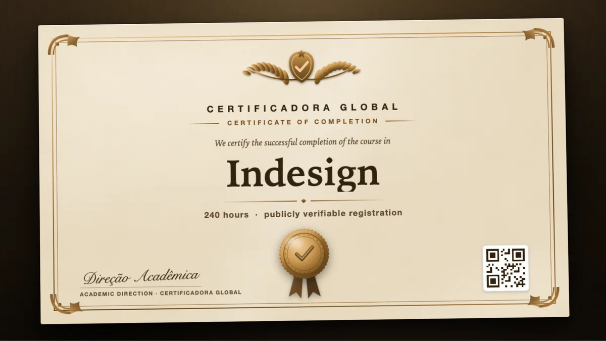 Cover of the Indesign course