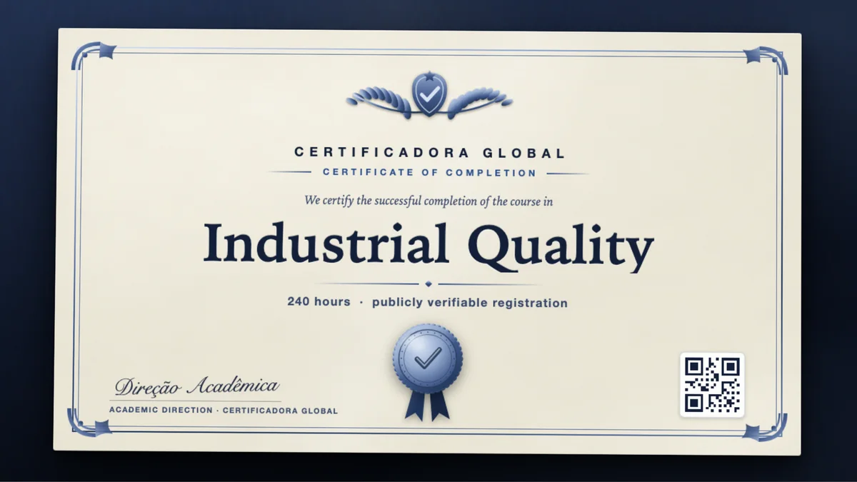 Cover of the Industrial Quality course