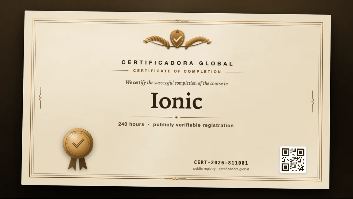 Cover of the Ionic course