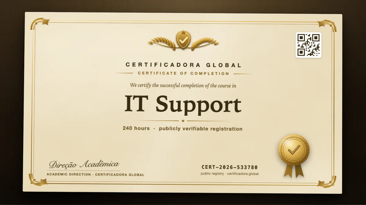 Cover of the IT Support course