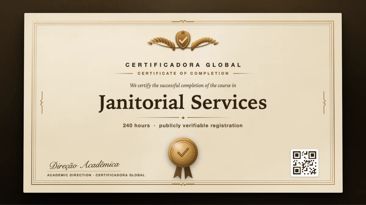 Cover of the Janitorial Services course
