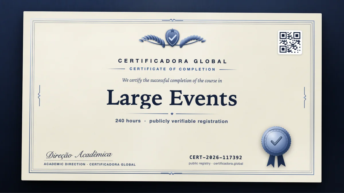 Cover of the Large Events course
