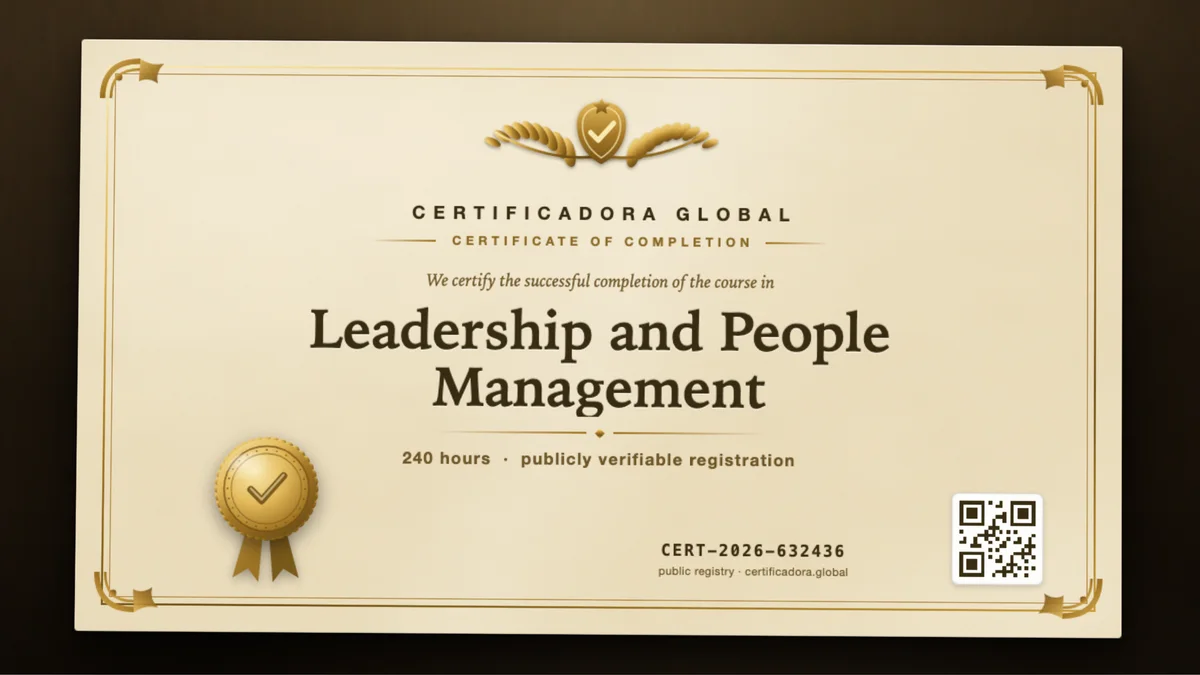 Cover of the Leadership and People Management course