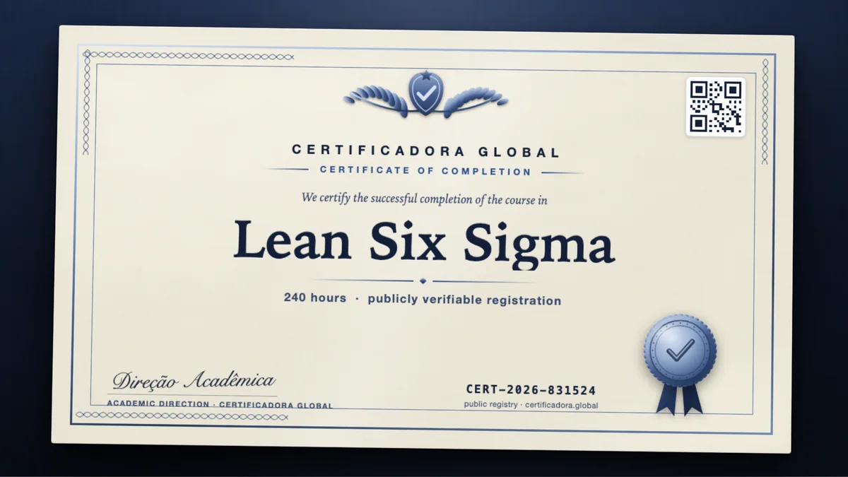 Cover of the Lean Six Sigma course