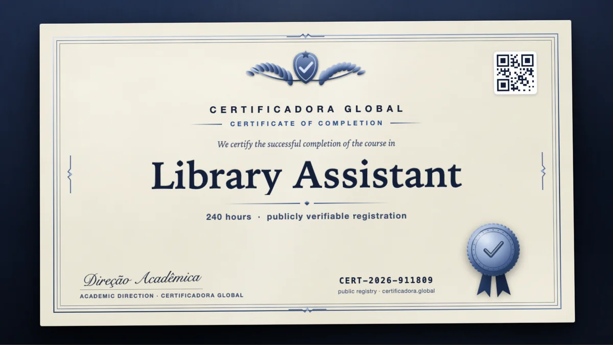 Cover of the Library Assistant course