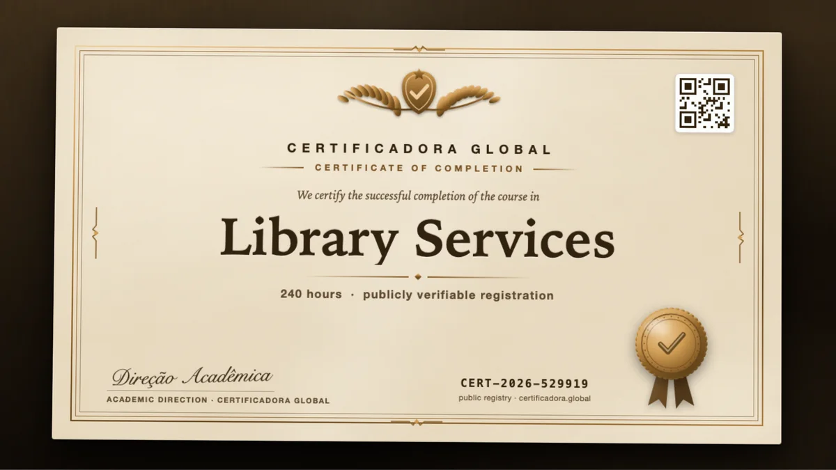 Cover of the Library Services course