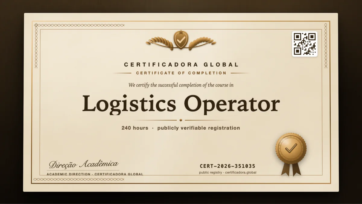 Cover of the Logistics Operator course