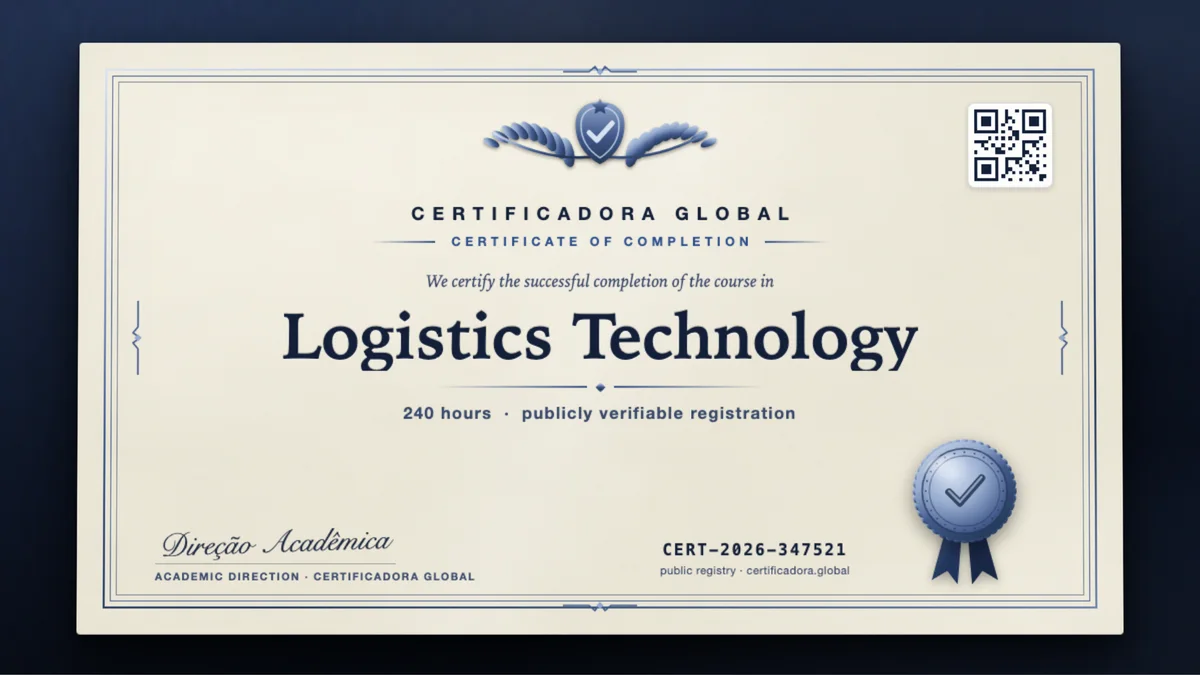 Cover of the Logistics Technology course