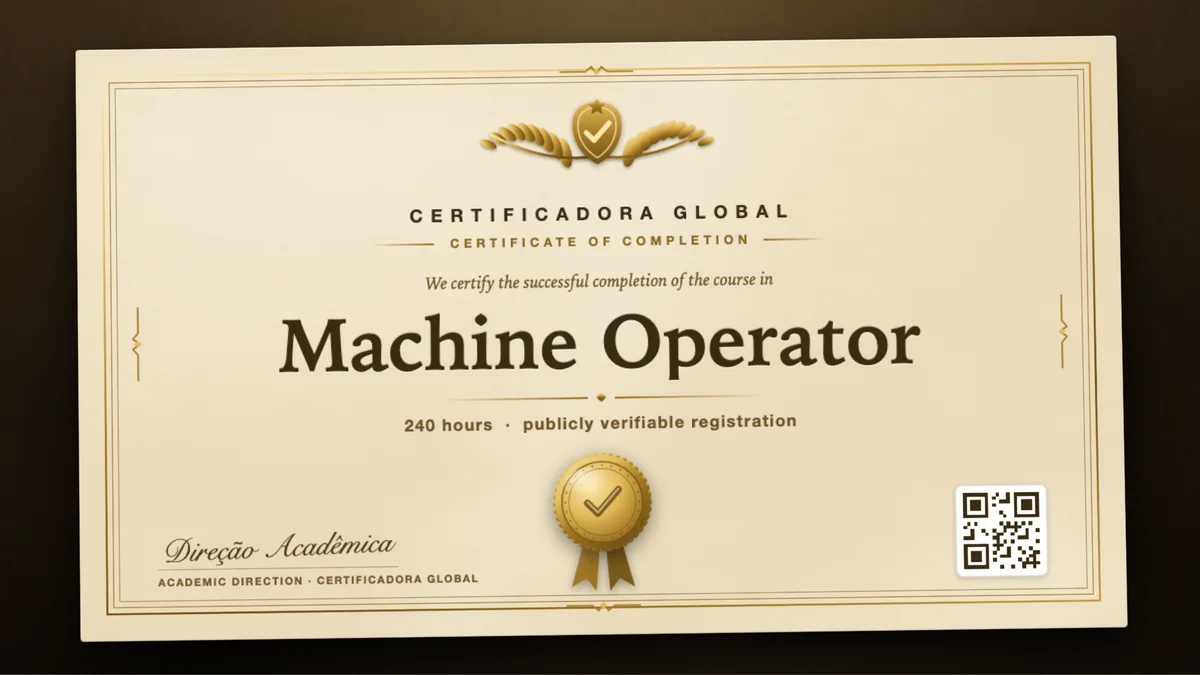 Cover of the Machine Operator course