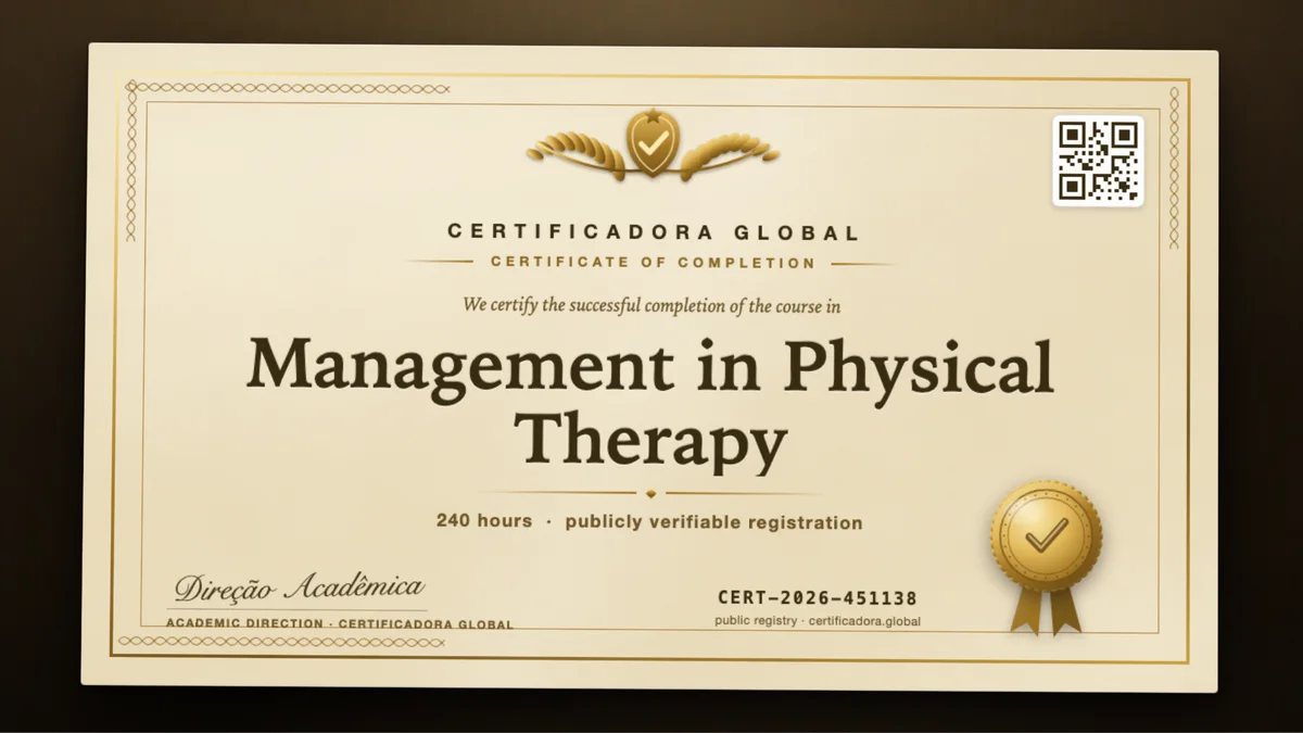 Cover of the Management in Physical Therapy course