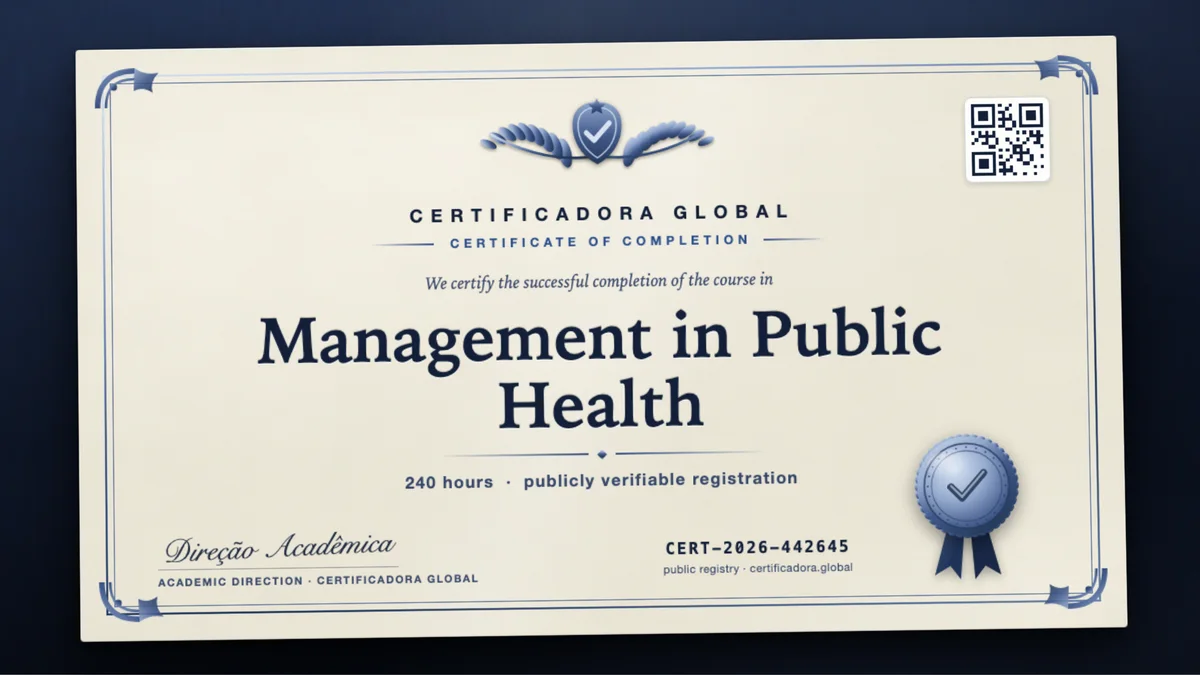 Cover of the Management in Public Health course