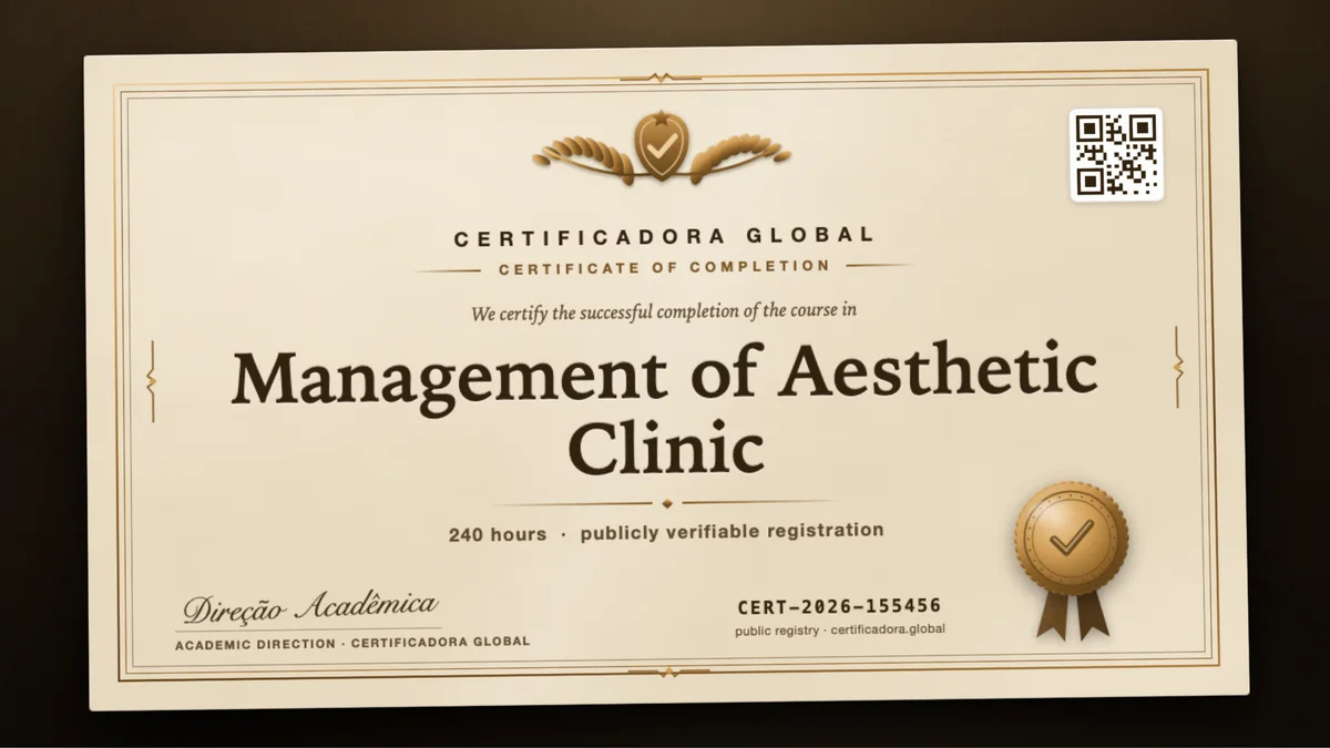 Cover of the Management of Aesthetic Clinic course