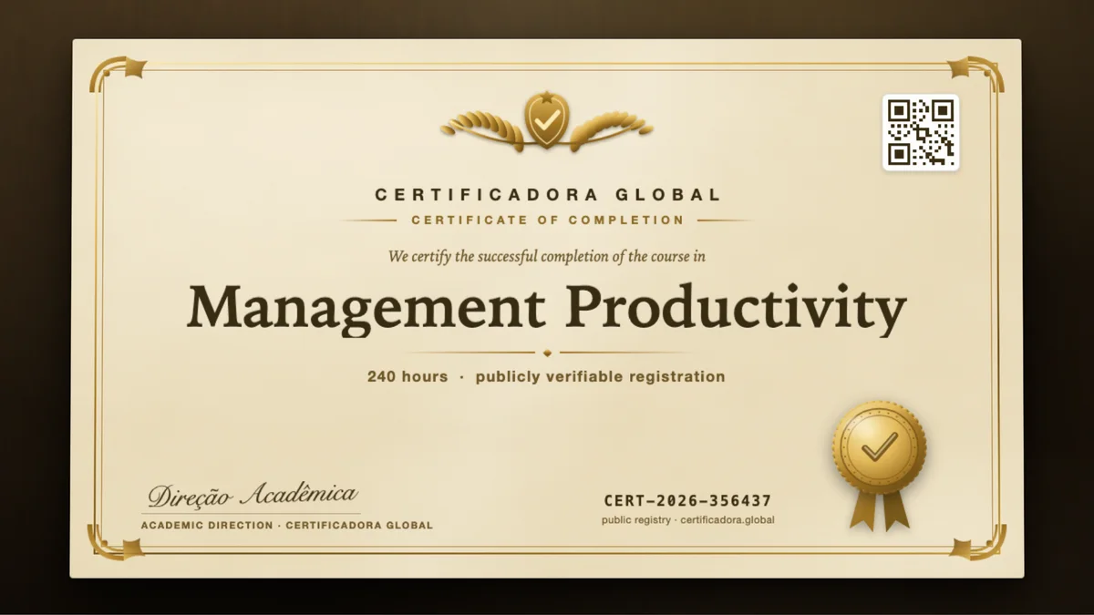 Cover of the Management Productivity course
