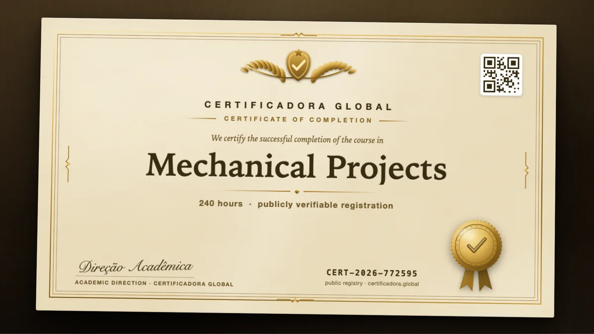 Cover of the Mechanical Projects course
