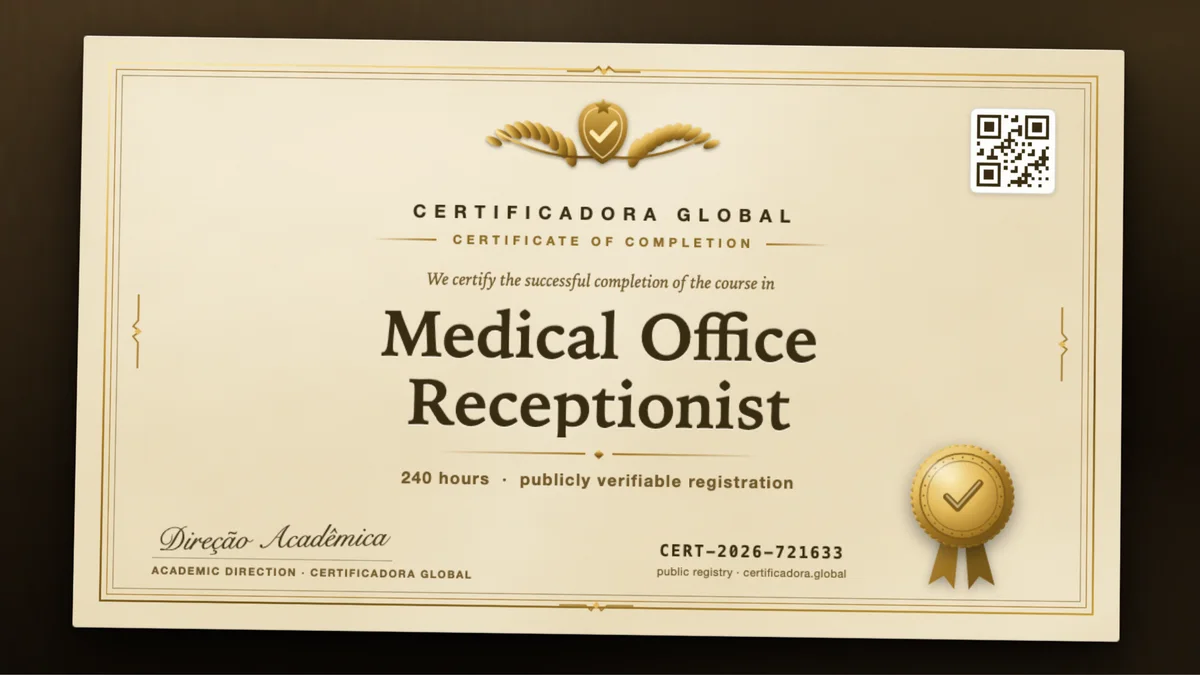Cover of the Medical Office Receptionist course