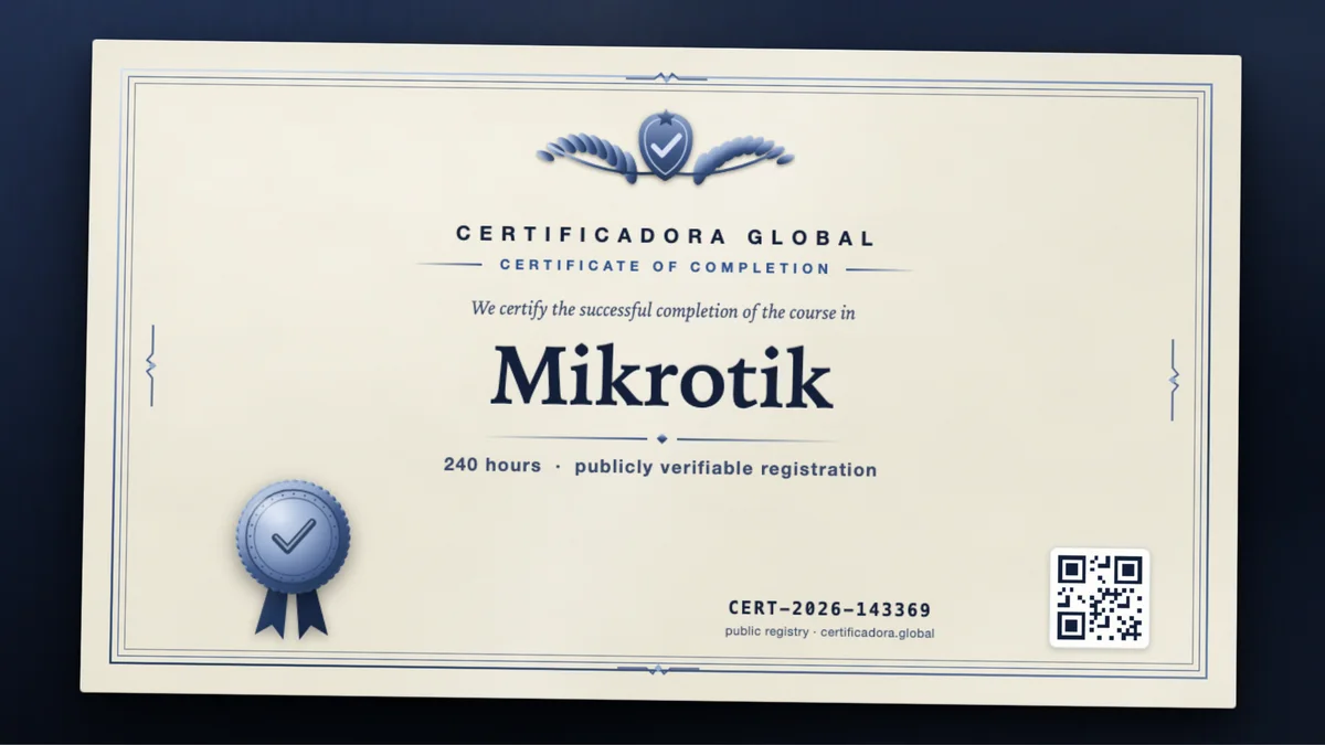 Cover of the Mikrotik course