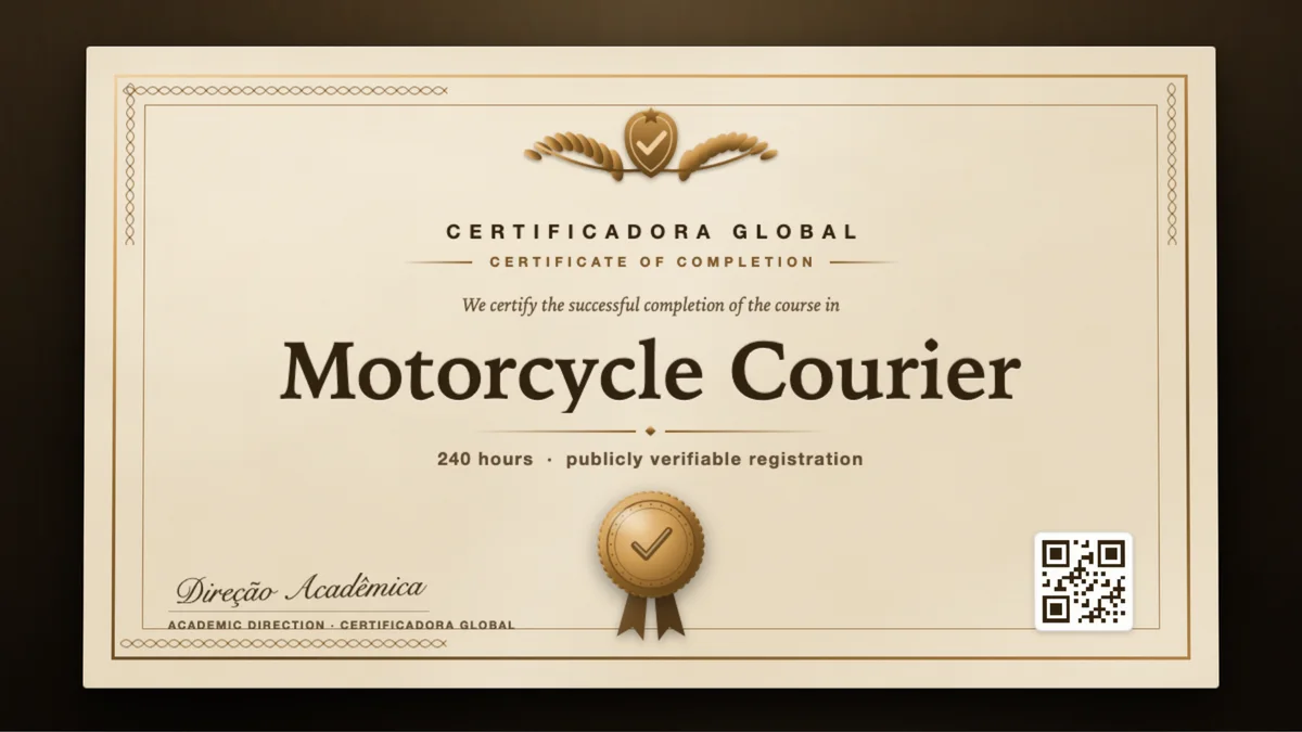 Cover of the Motorcycle Courier course