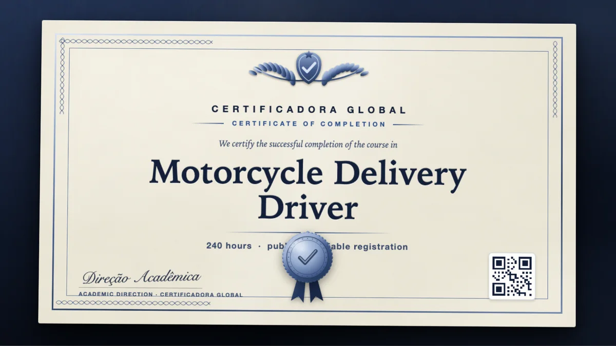 Cover of the Motorcycle Delivery Driver course