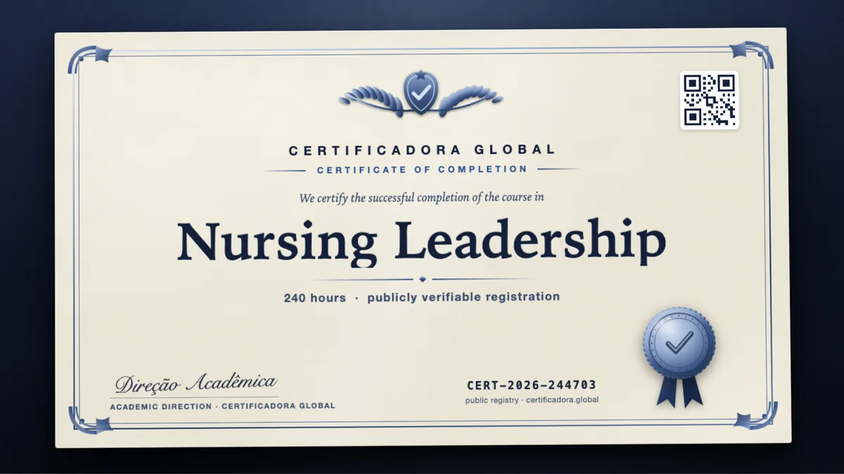 Cover of the Nursing Leadership course