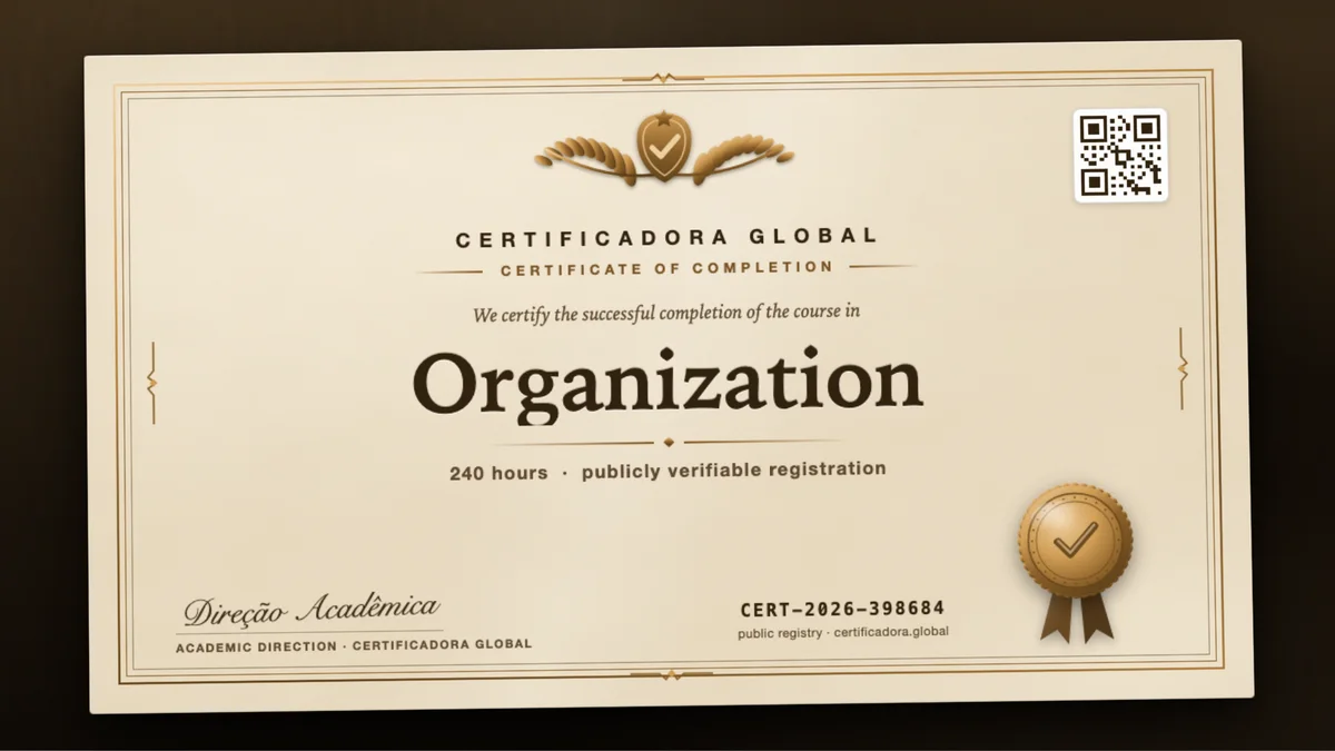 Cover of the Organization course