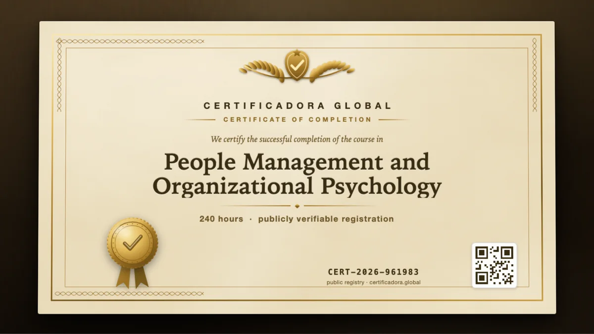 Cover of the People Management and Organizational Psychology course