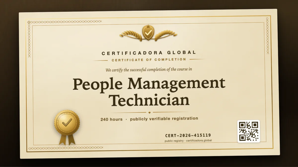 Cover of the People Management Technician course