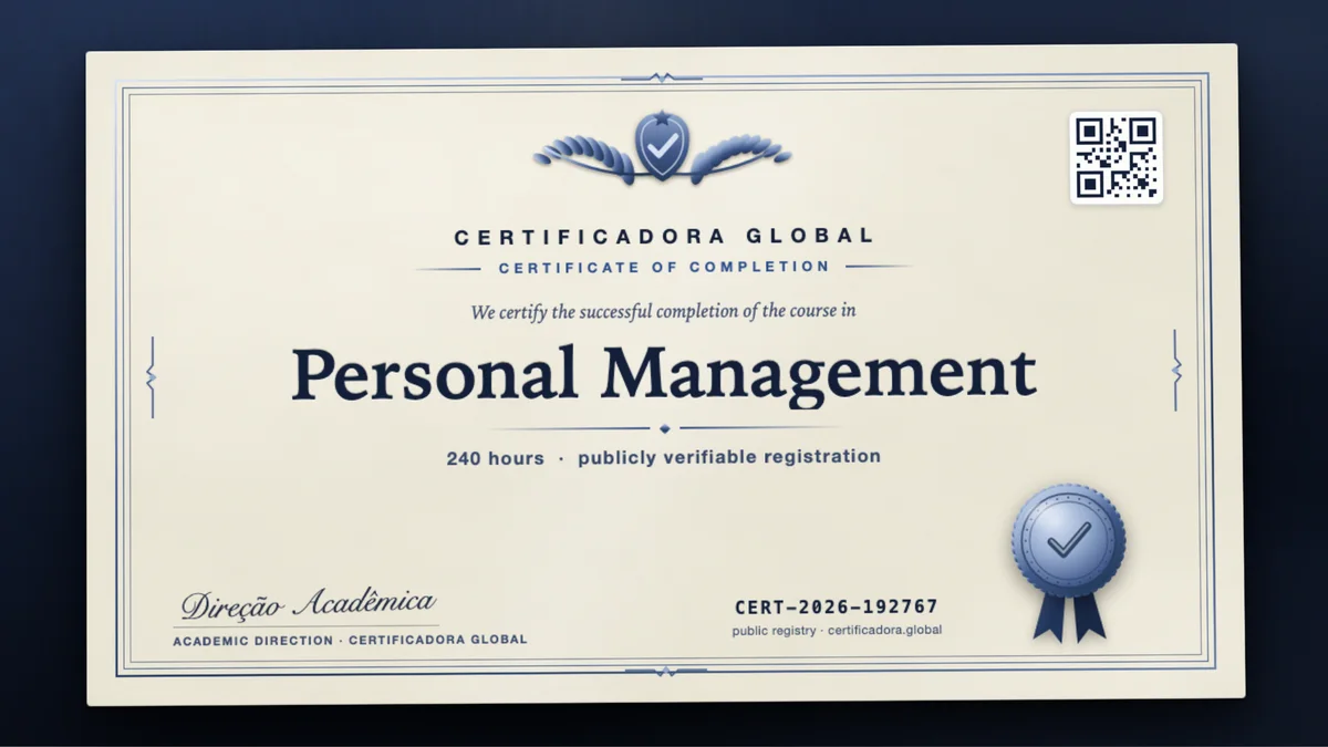 Cover of the Personal Management course