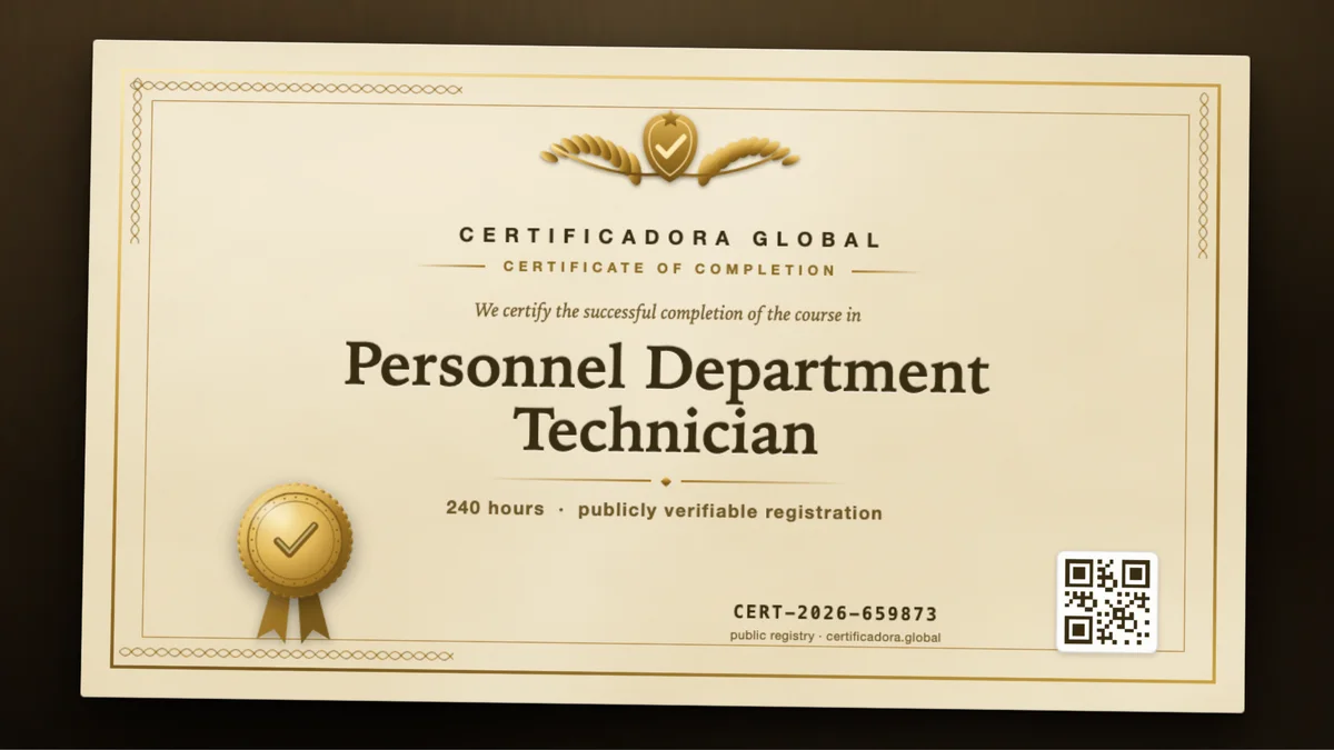 Cover of the Personnel Department Technician course