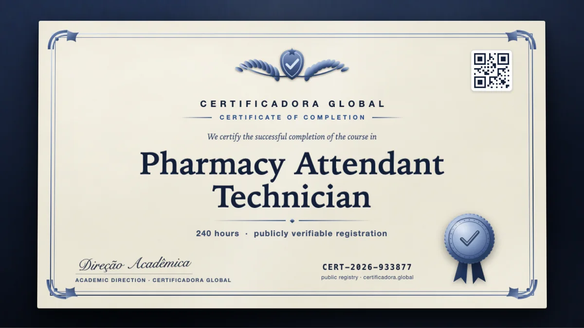 Cover of the Pharmacy Attendant Technician course