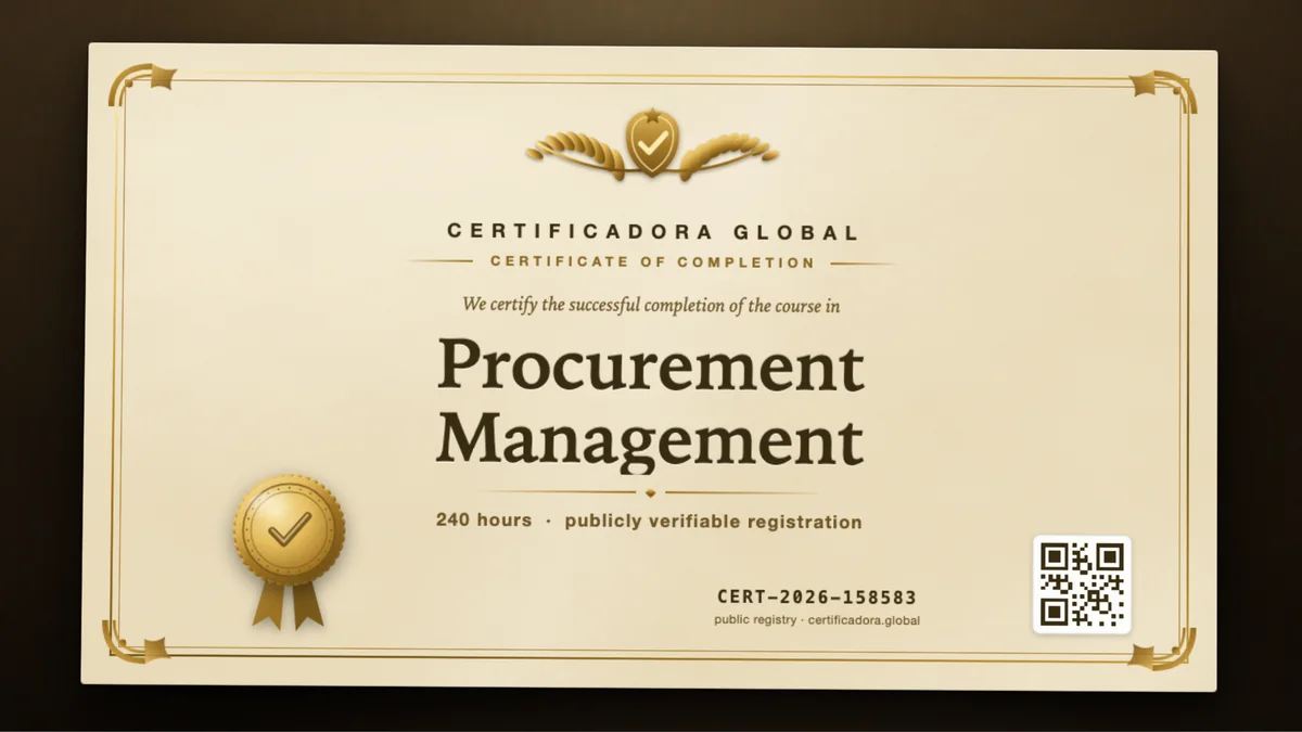 Cover of the Procurement Management course