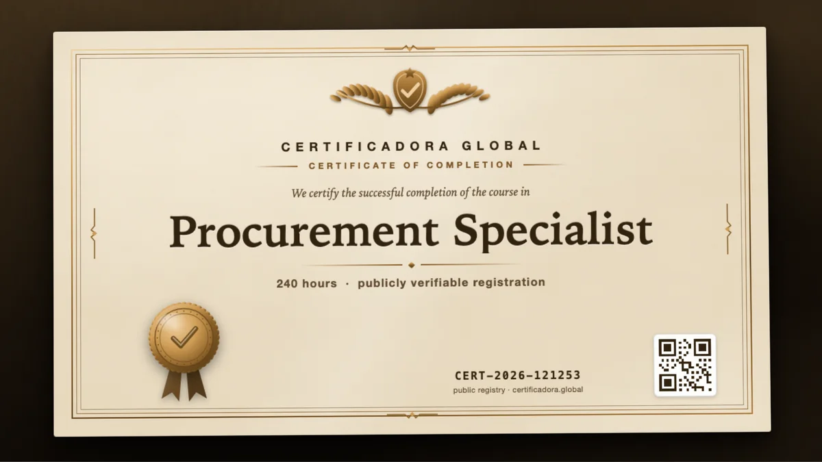Cover of the Procurement Specialist course