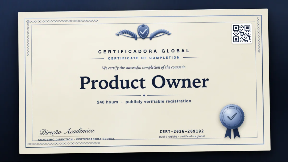 Cover of the Product Owner course